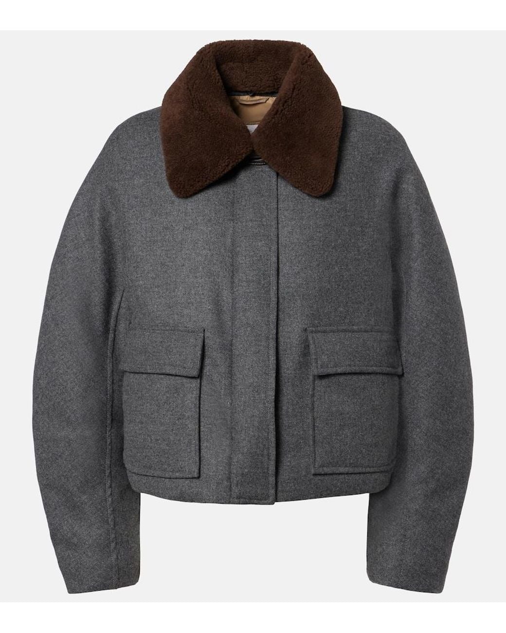 Brunello Cucinelli Black Alpaca And Cashmere Down Jacket