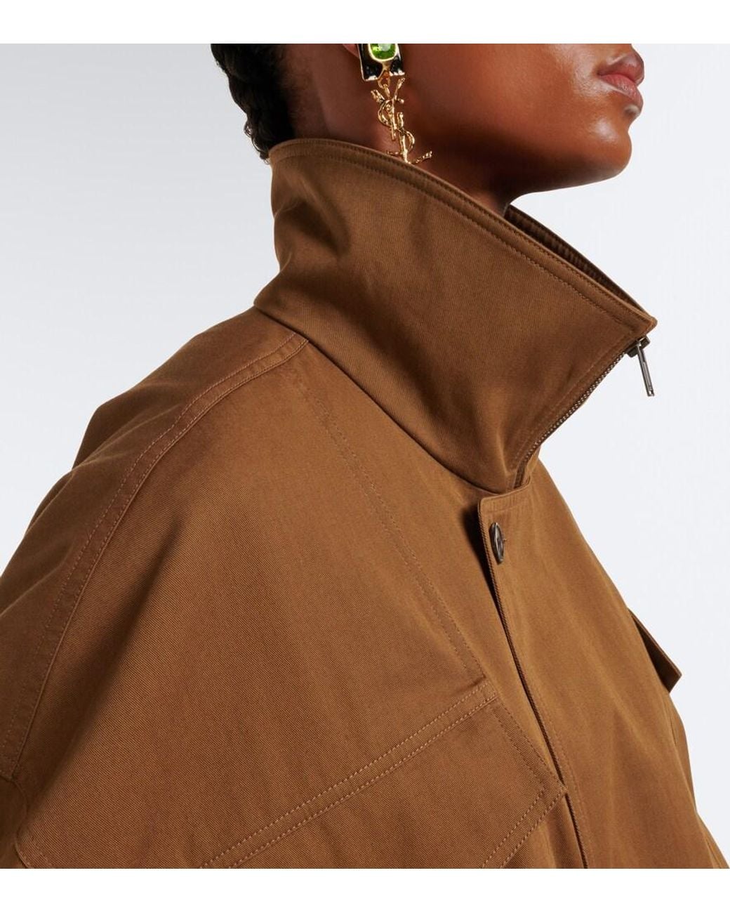 Saint Laurent Brown Cotton Serge Jacket