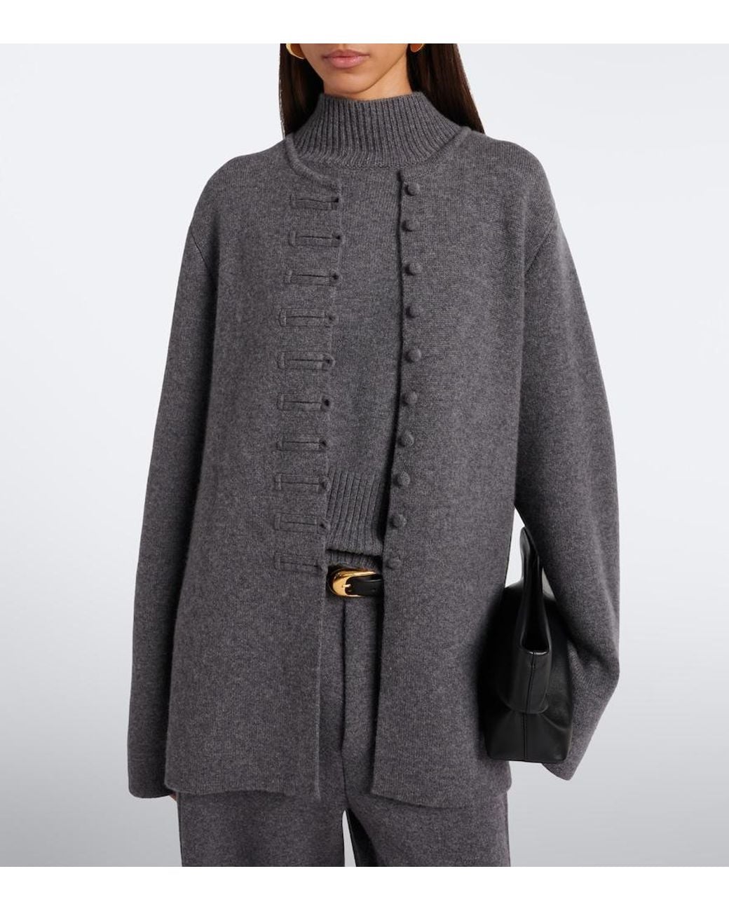 Lisa Yang Gray Han Fu Cashmere Cardigan