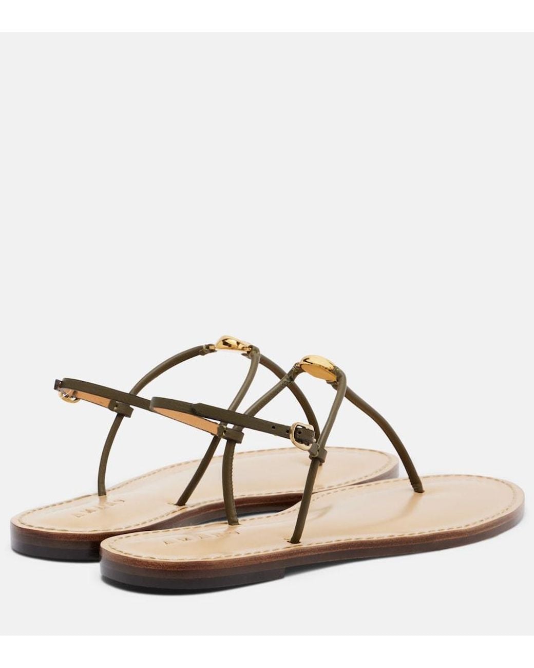 Amanu Metallic Naivasha Leather Thong Sandals
