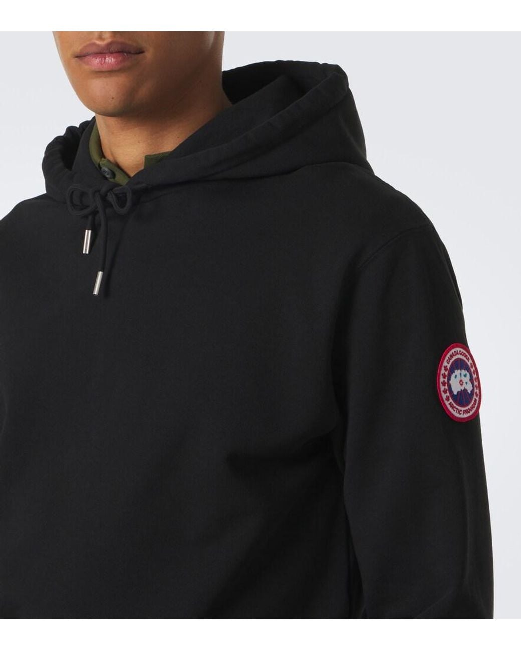 Canada Goose Black Loon Cotton Terry Hoodie for men