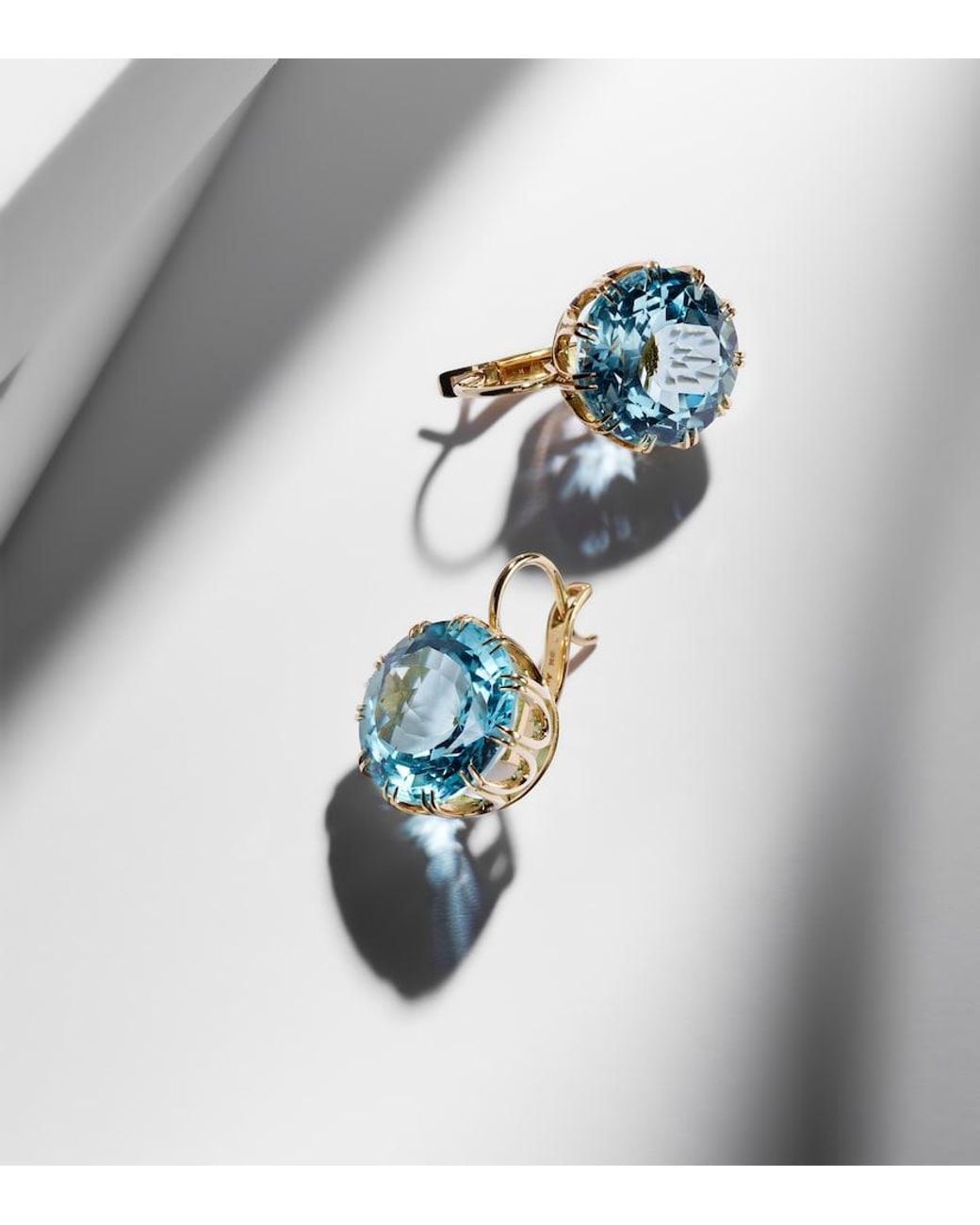 Ileana Makri Blue 18kt Gold Earrings With Topaz
