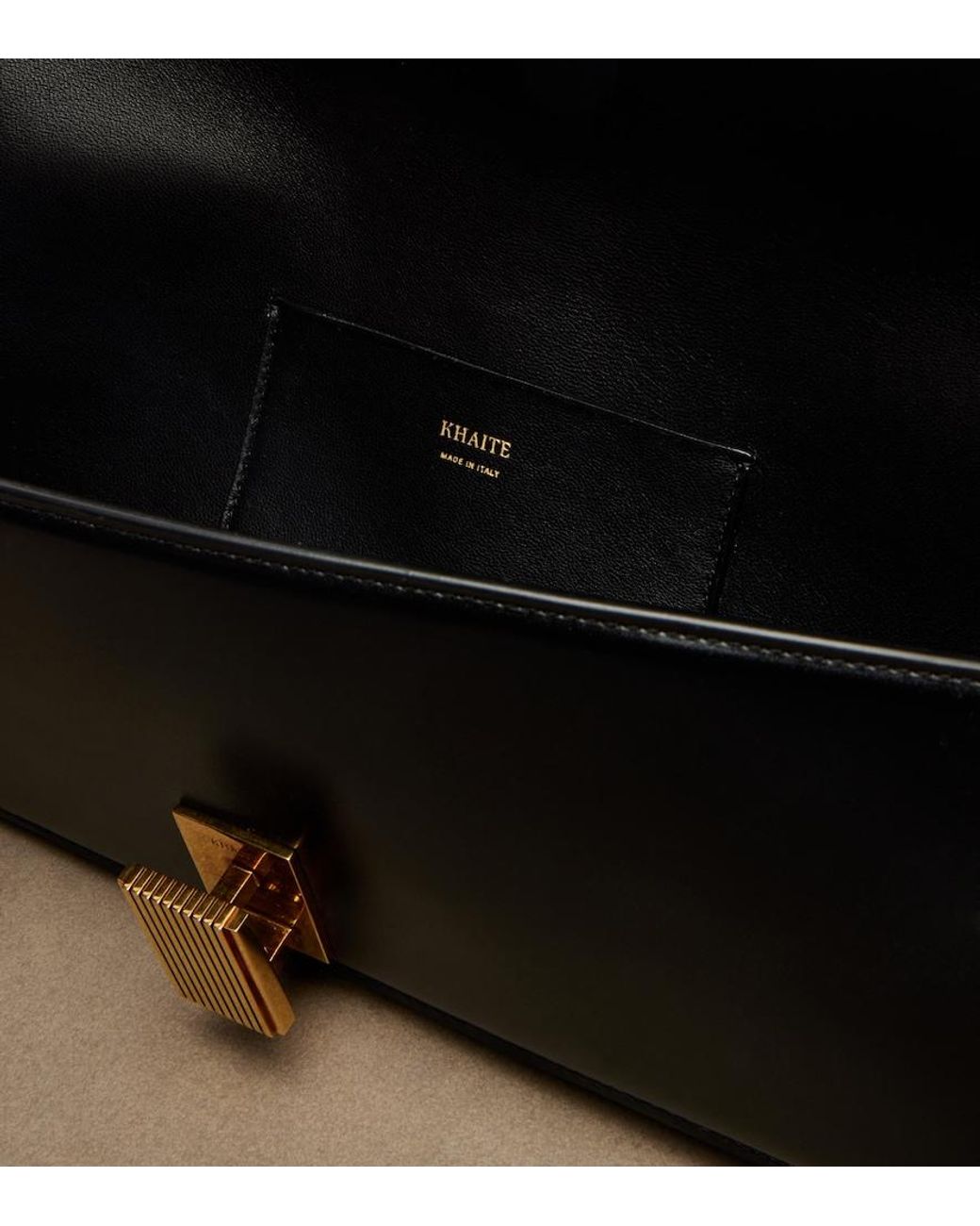Khaite Black Blake Leather Clutch