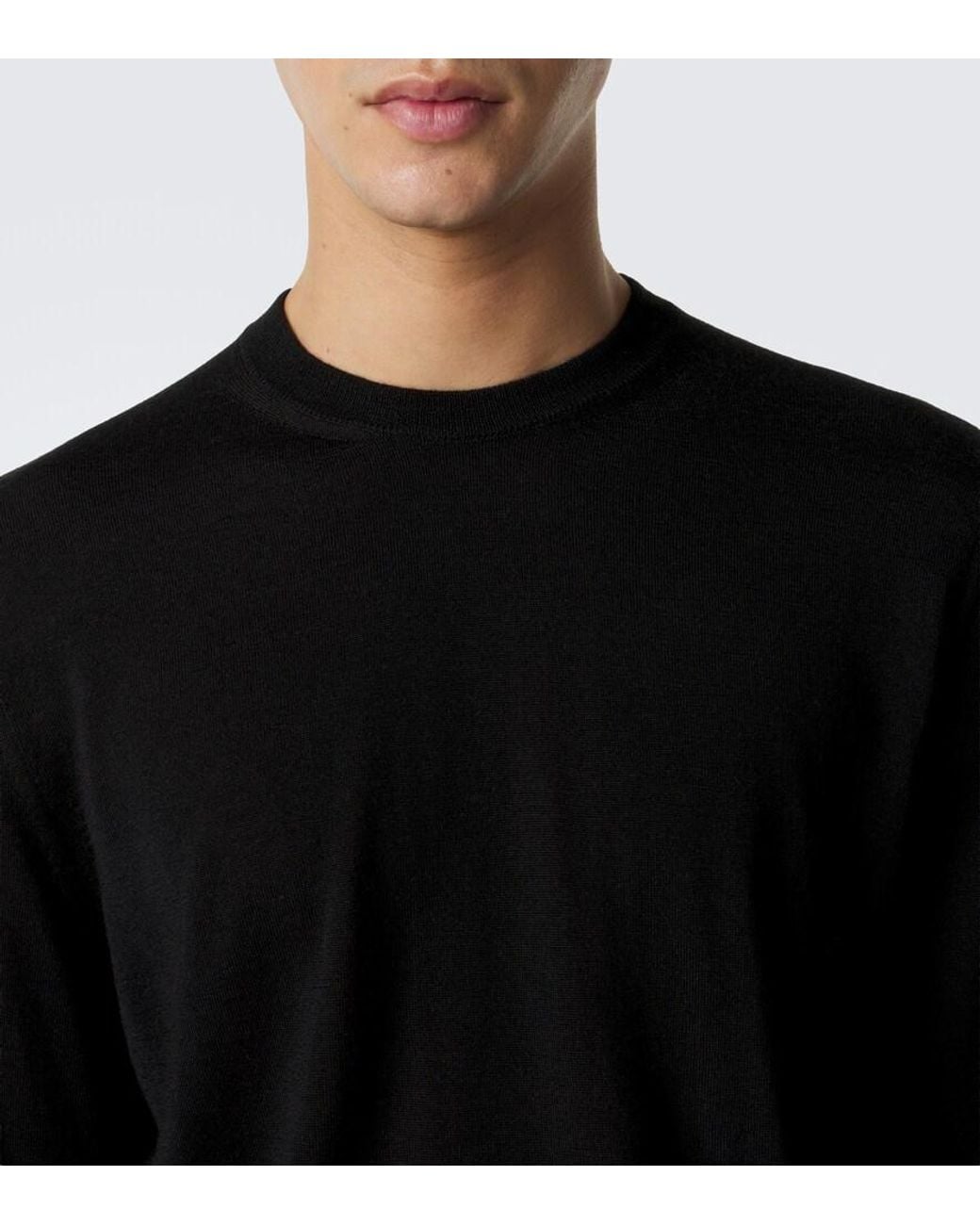 Saman Amel Black Remy Cashmere And Silk Sweater for men