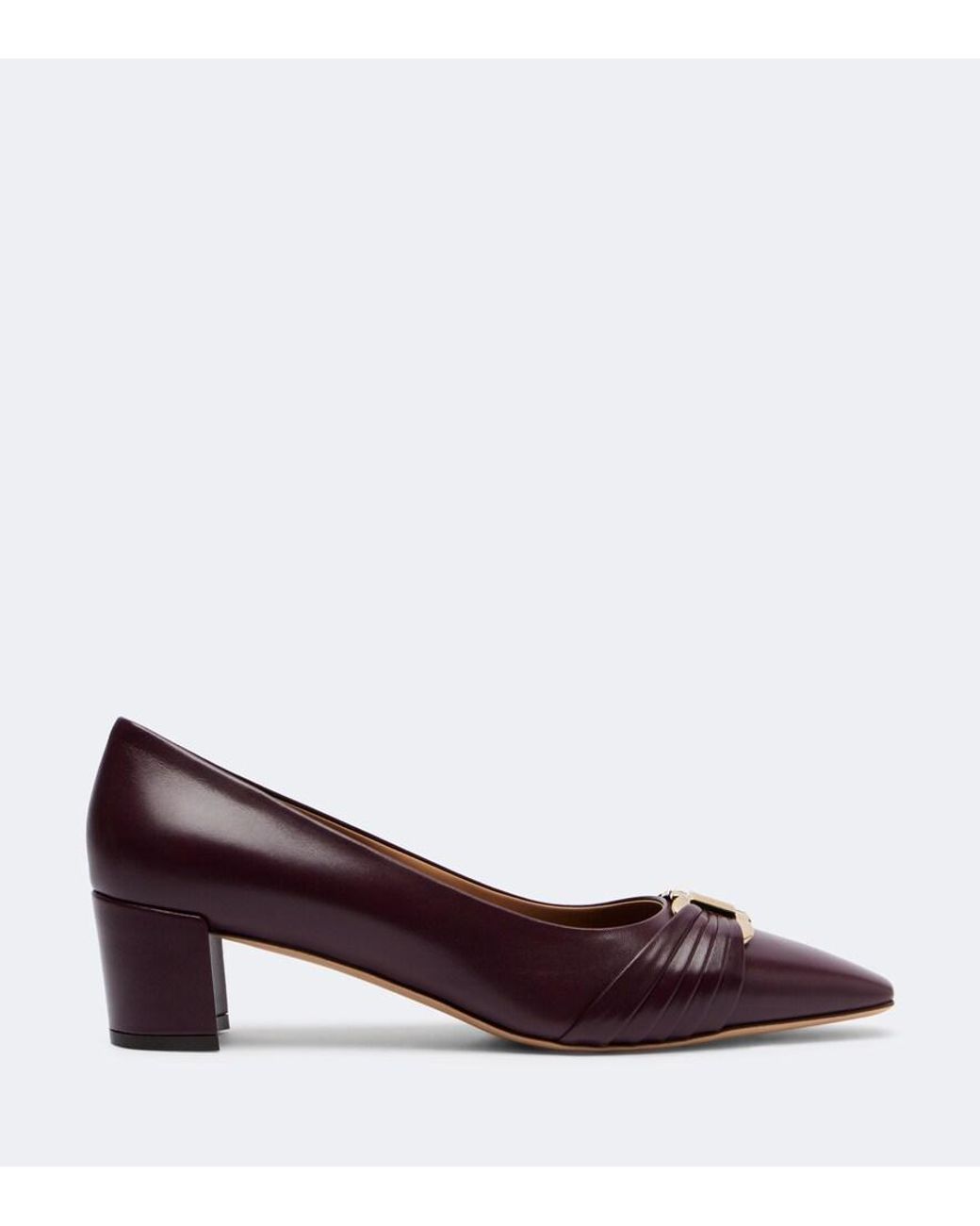Ferragamo Brown Tillya Leather Pumps