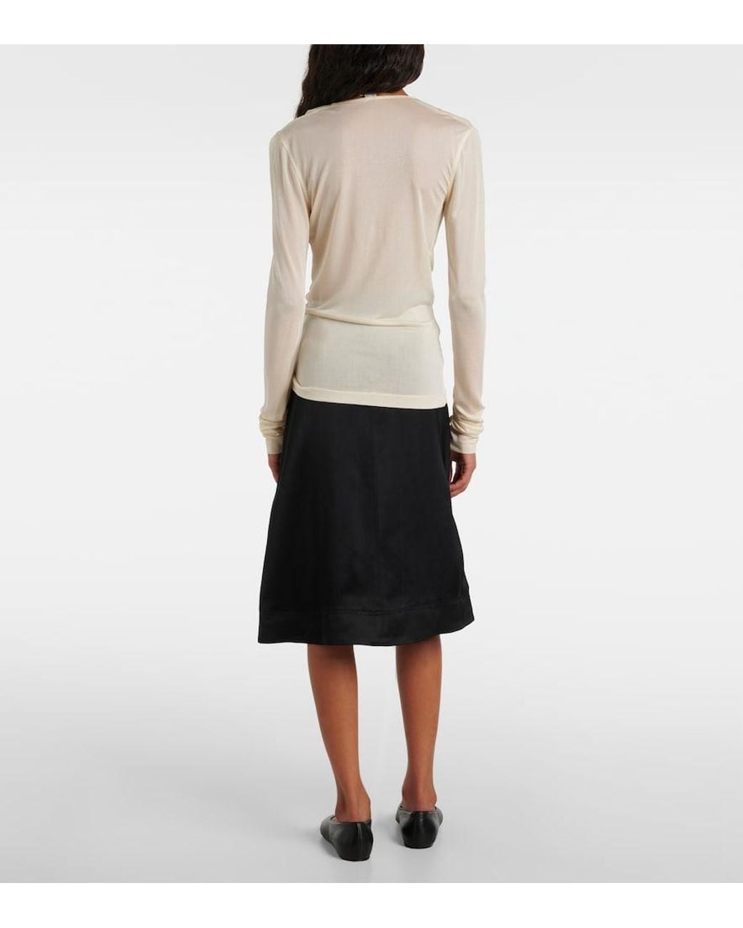 Totême White Draped Top