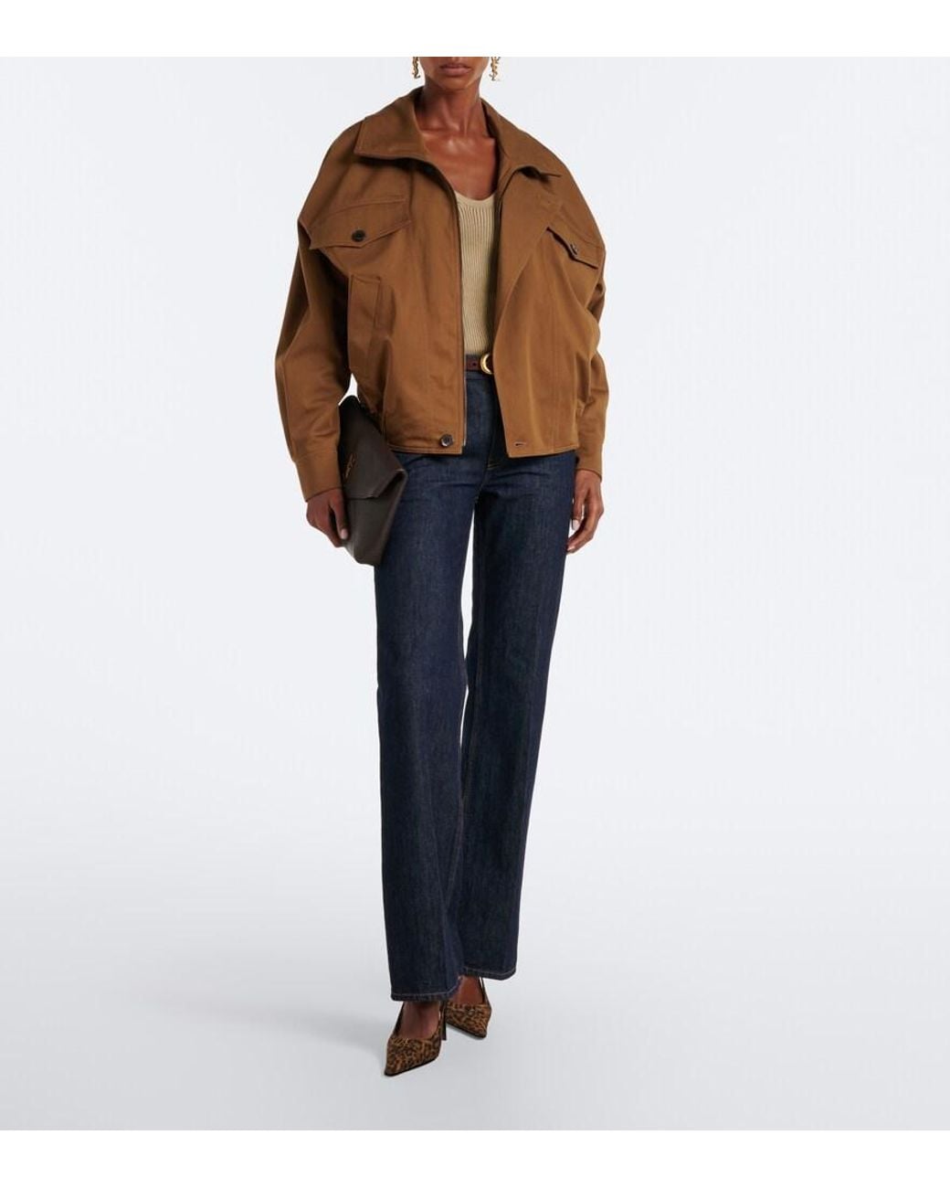 Saint Laurent Brown Cotton Serge Jacket