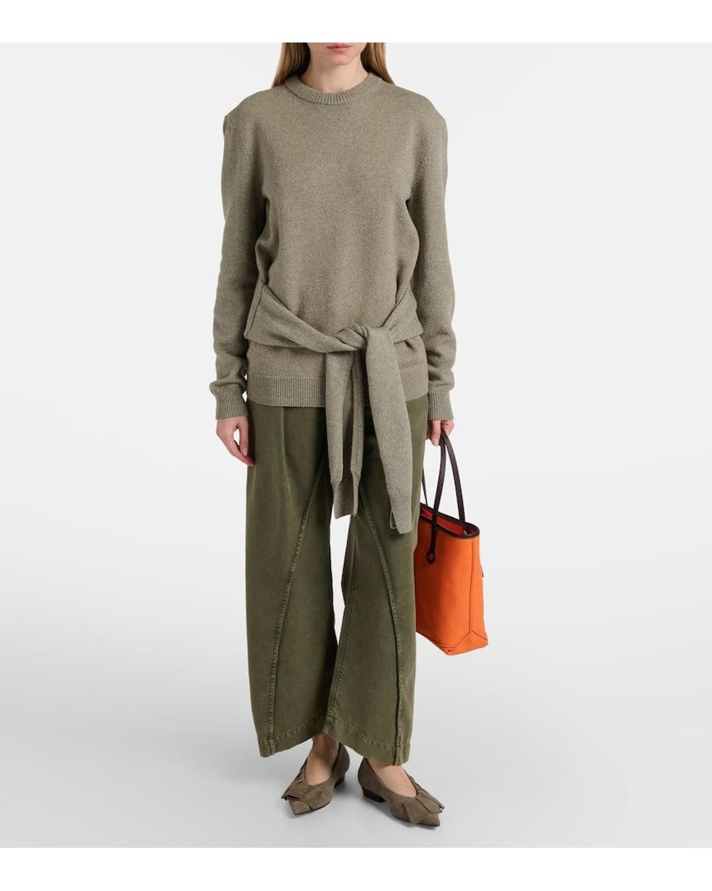 J.W. Anderson Orange Anchor Small Leather-Trimmed Tote Bag