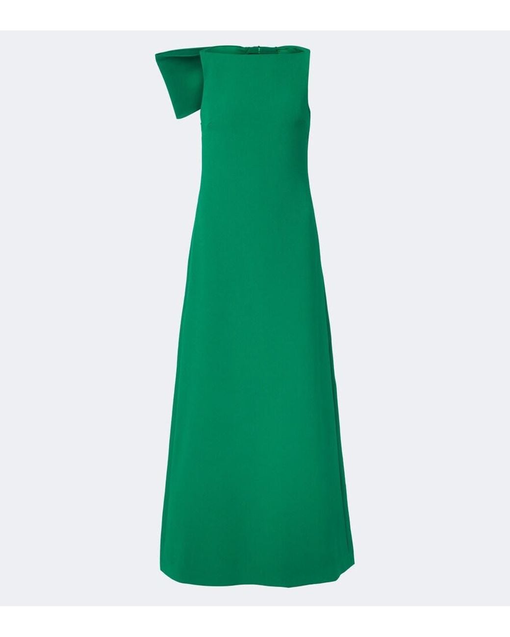 Safiyaa Green Mallory Crepe Gown