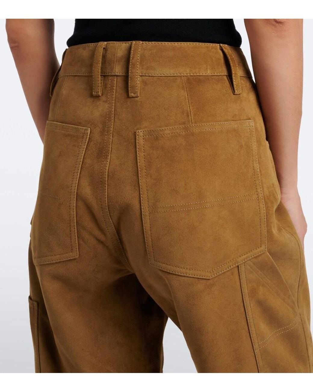 Altuzarra Natural Mills Suede Straight Pants