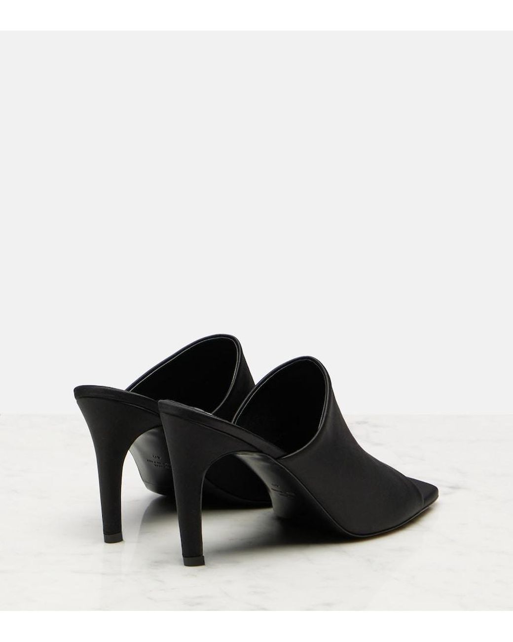 Totême  Black 85 Satin Mules