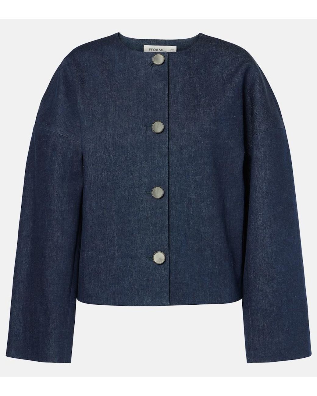 Giacca Cropped Di Jeans Dev di FFORME in Blue