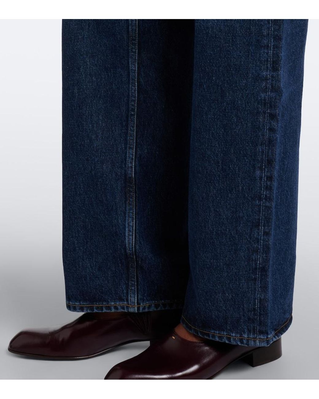 Agolde Blue Low Rise Loose Wide-Leg Jeans