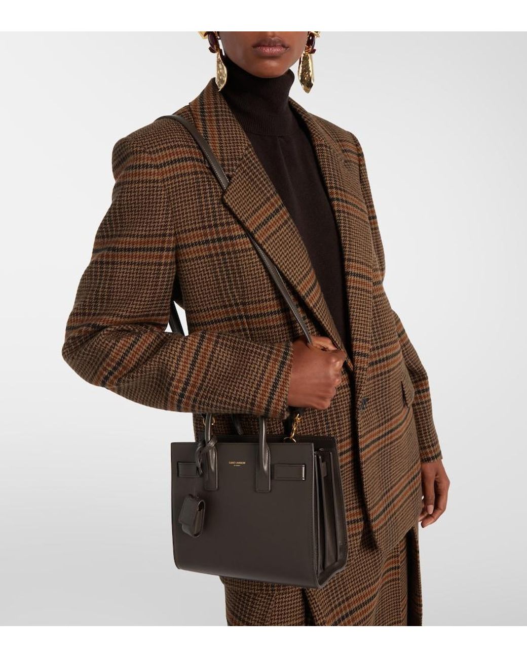 Sac De Jour Nano En Cuir Saint Laurent en coloris Black