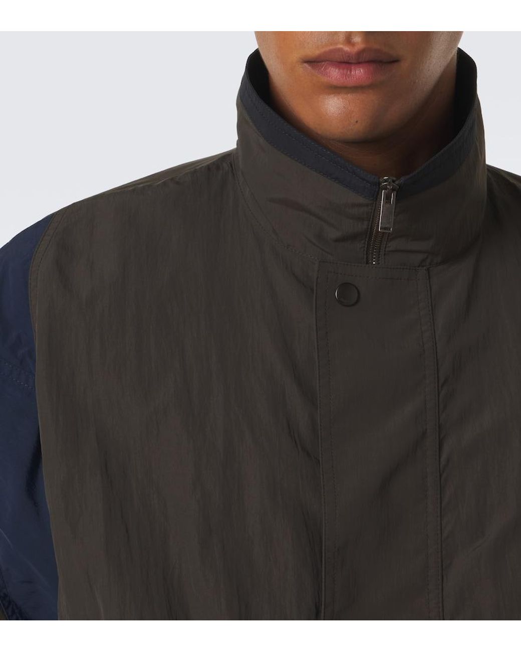 Saint Laurent Gray Cassandre Faille Jacket for men