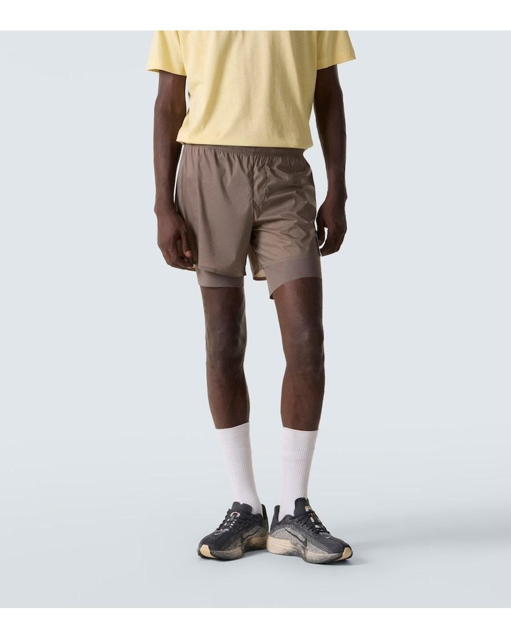 Shorts De Running Techsilk 8" Satisfy de hombre de color Gray