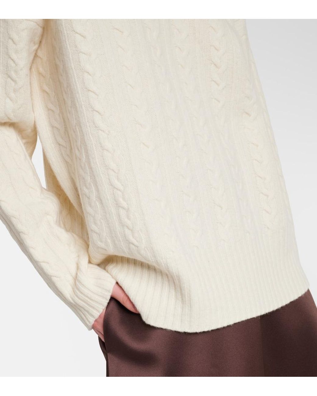 Rohe White Cable-Knit Wool Sweater
