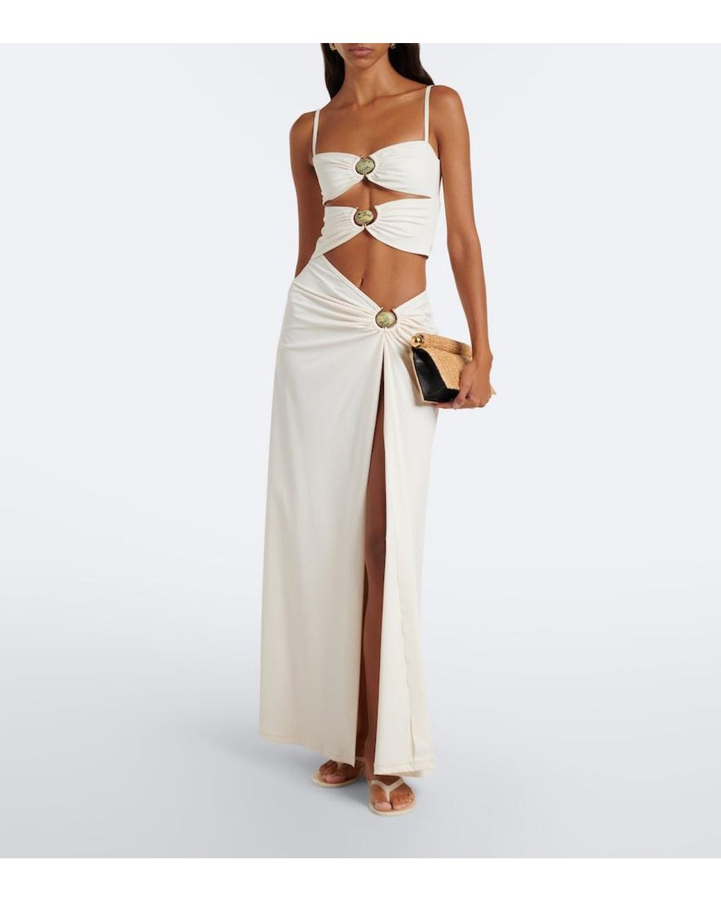 Christopher Esber White Jo Thong Sandals