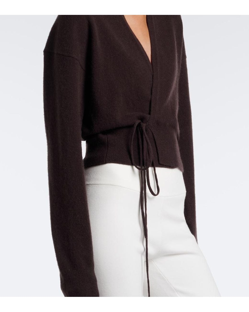 Extreme Cashmere Black N°516 Ella Cashmere-Blend Wrap Cardigan