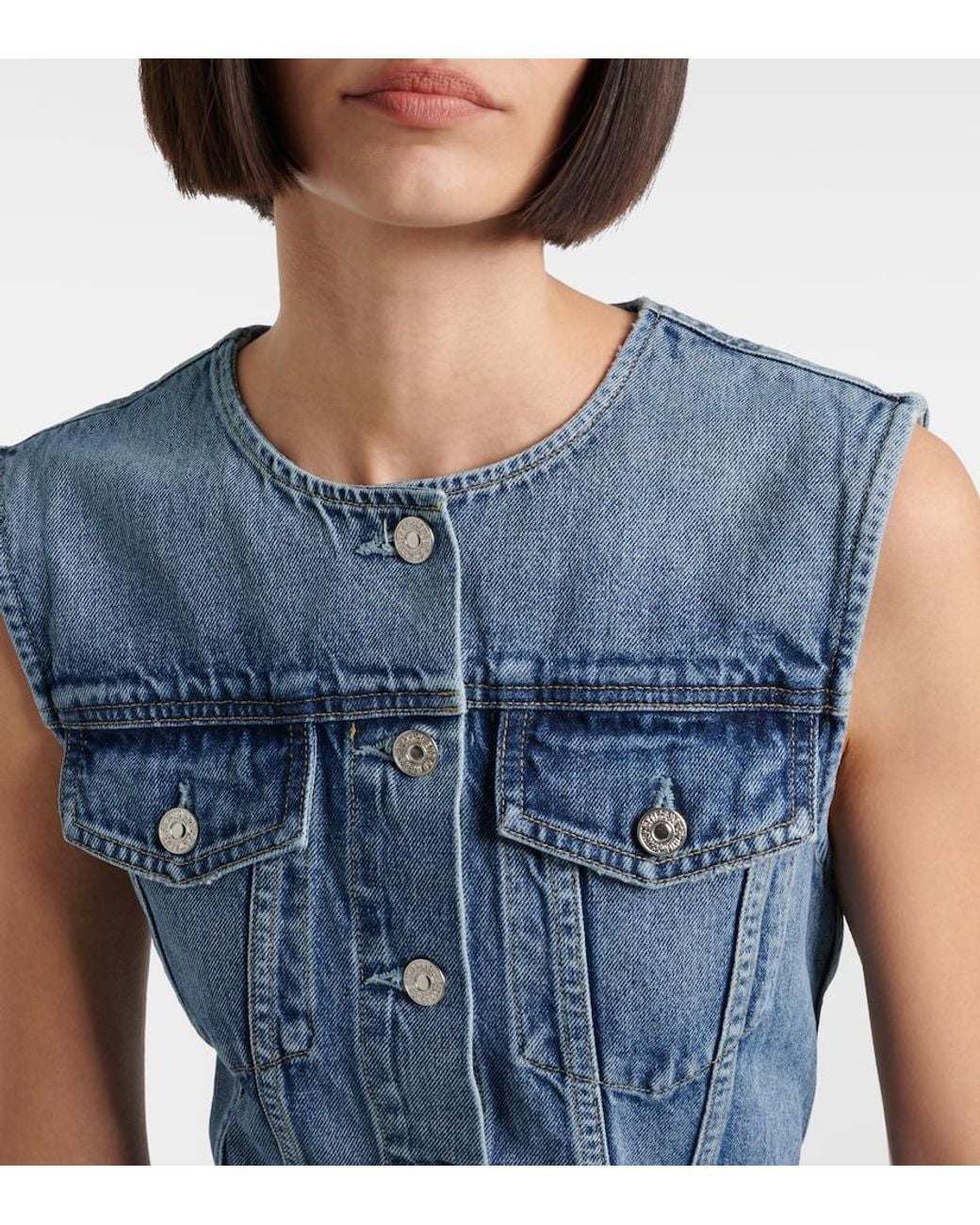 Citizens of Humanity Blue Idalene Denim Midi Dress