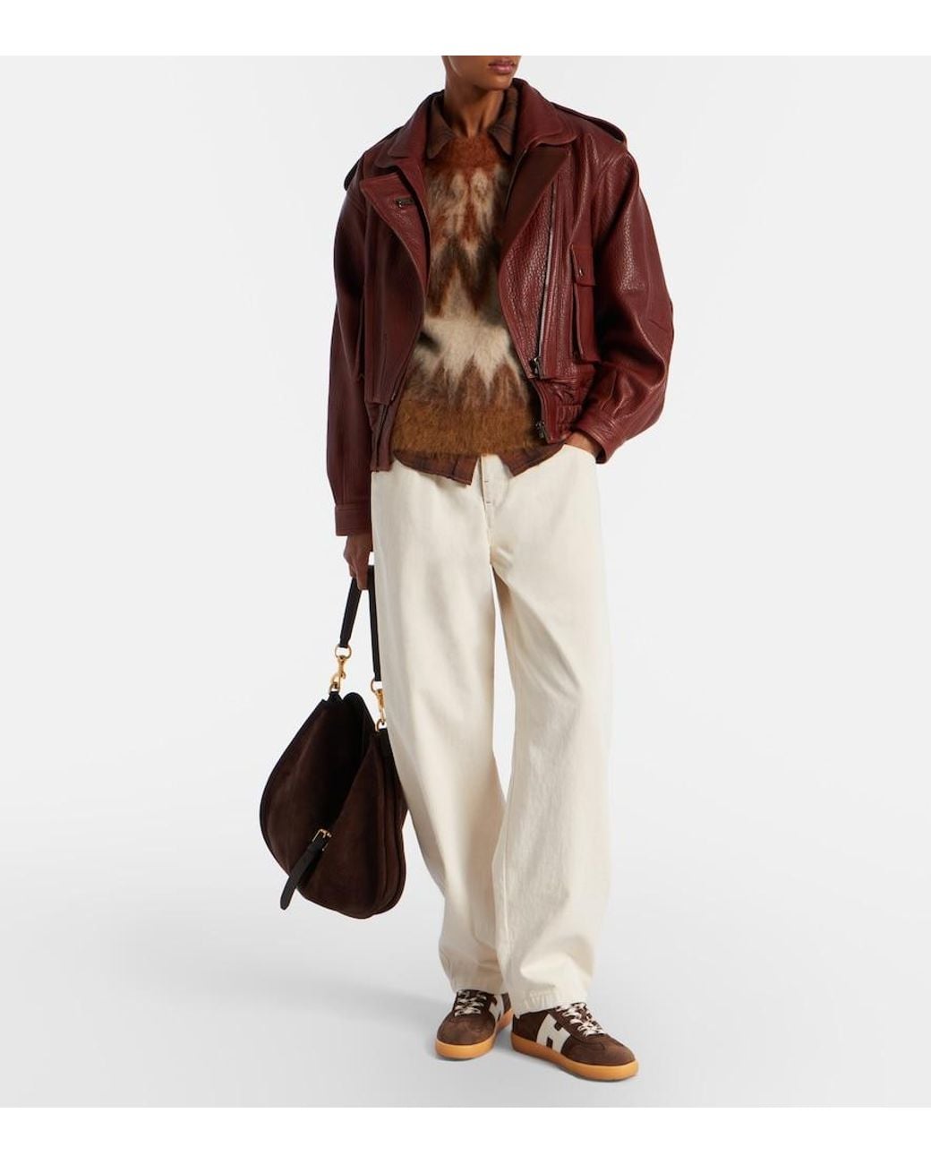 Hogan Brown Cool Suede Sneakers