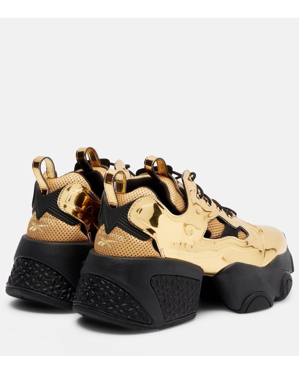 Noir Kei Ninomiya Black X Reebok Metallic-Effect Platform Sneakers