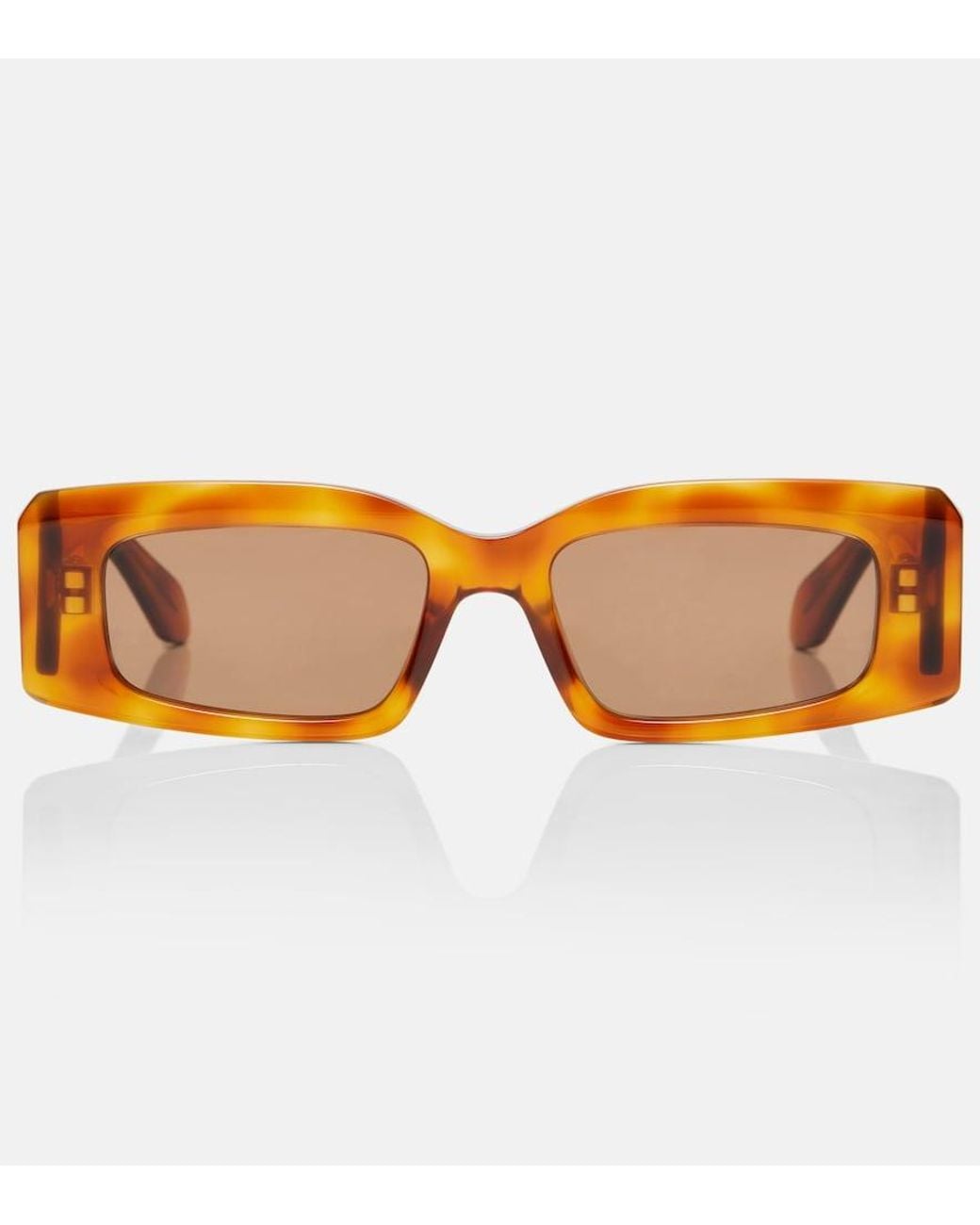 Alaïa Brown Absolu Rectangular Sunglasses