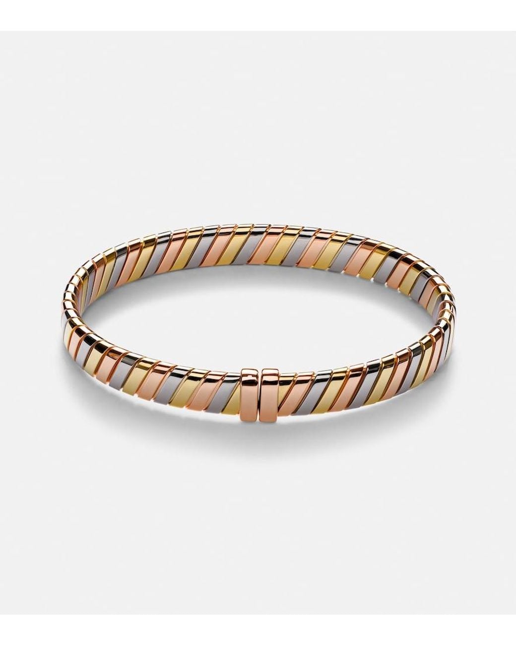 BVLGARI Metallic Tubogas 18Kt, Rose, And Bracelet