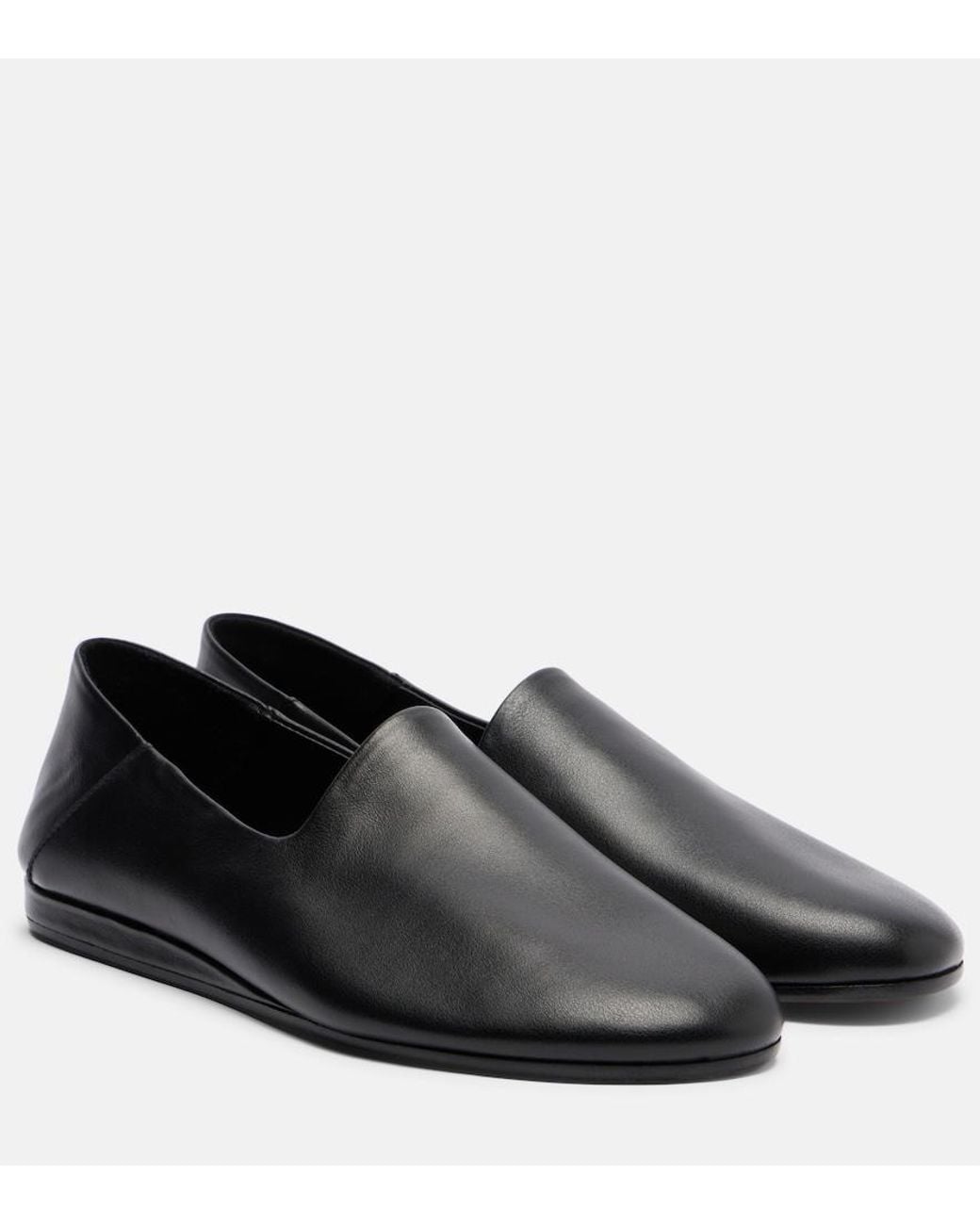 Jacquemus Black Slip-Ons Aus Leder