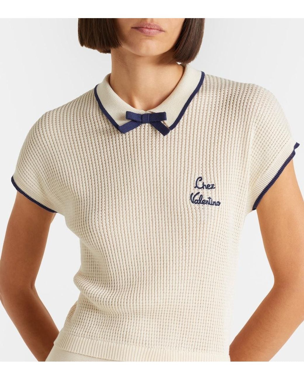 Valentino Garavani Natural Chez Cotton-Blend Minidress