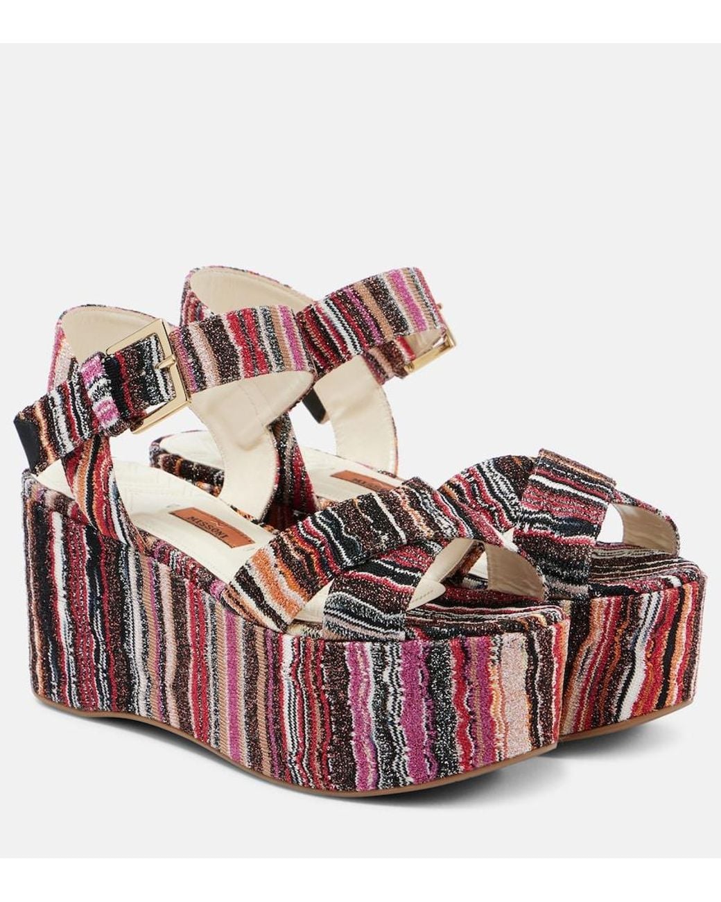 Missoni Pink Julia Raschel Platform Sandals