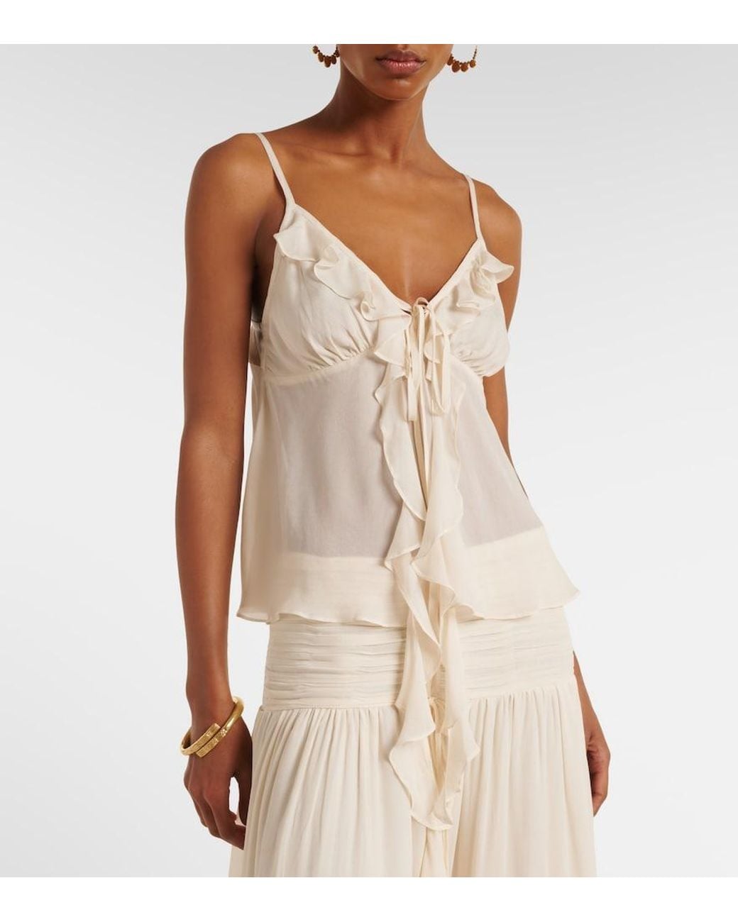 Poupette Natural Camille Ruffled Camisole