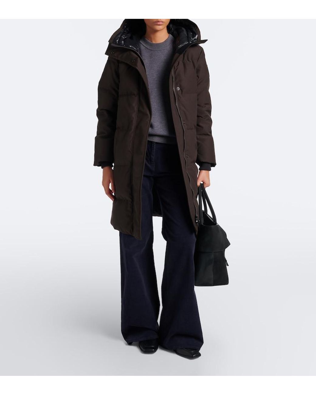 Canada Goose Black Louise Hooded Down Coat