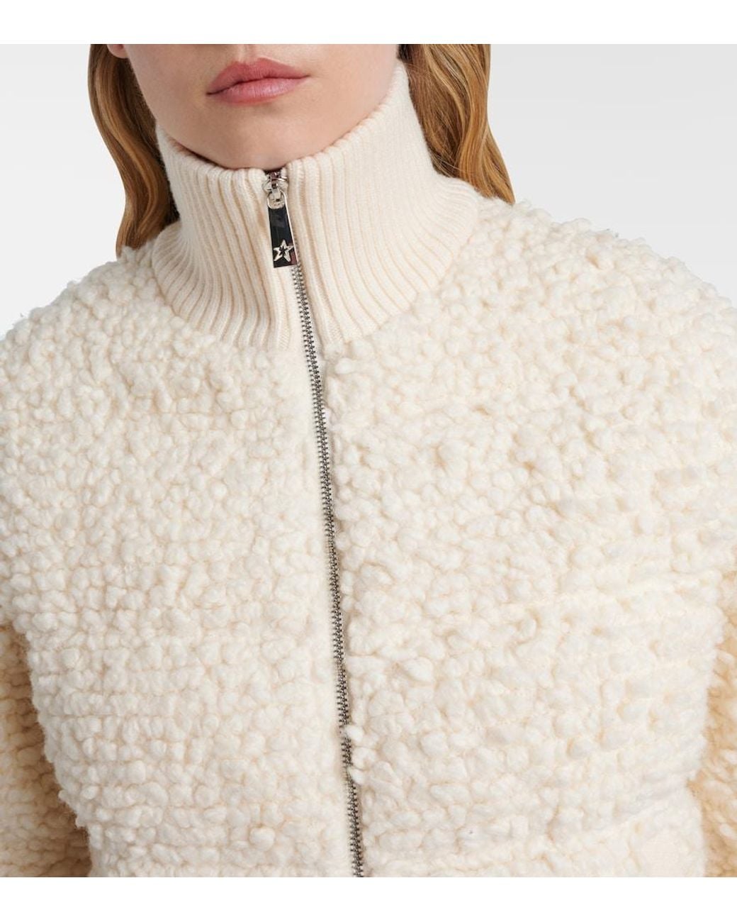 Perfect Moment Natural Apres Wool Down Bomber Jacket
