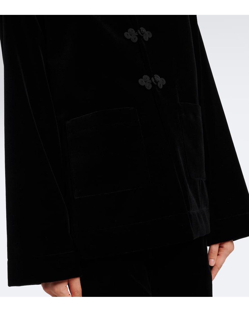 Rohe Black Cotton Velvet Jacket