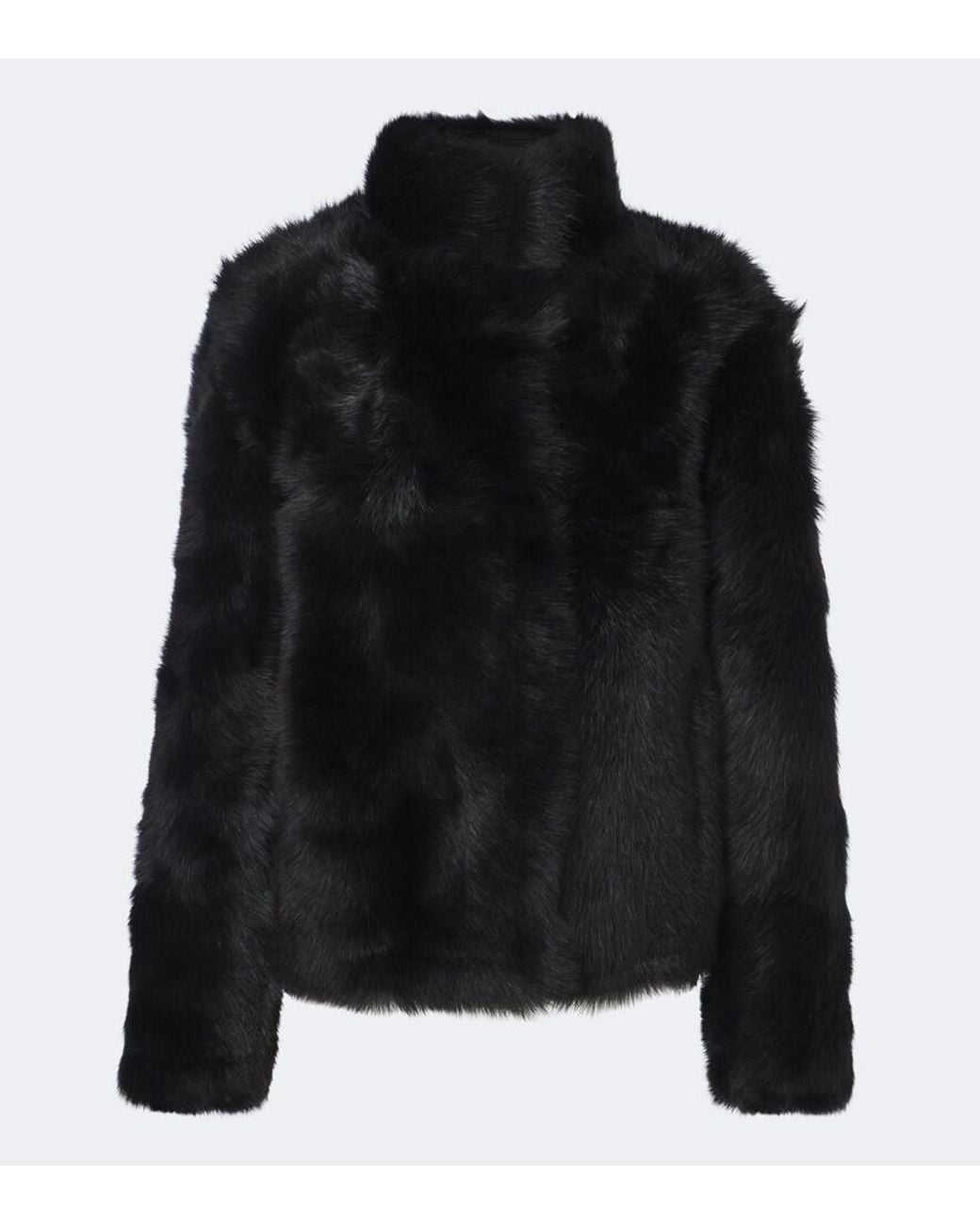 Yves Salomon Black Reversible Shearling Coat