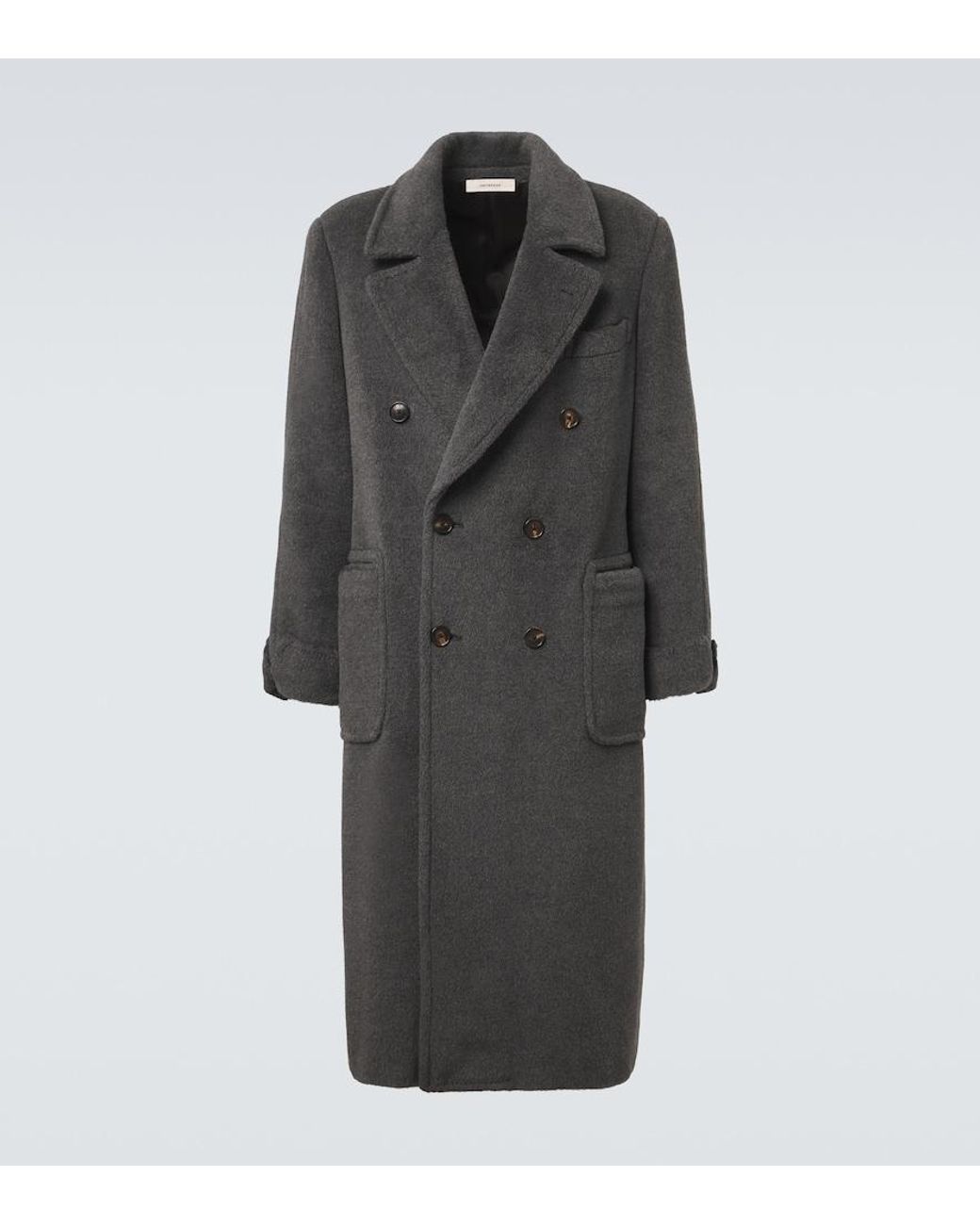 Umit Benan Black Gianni Alpaca And Wool Coat for men