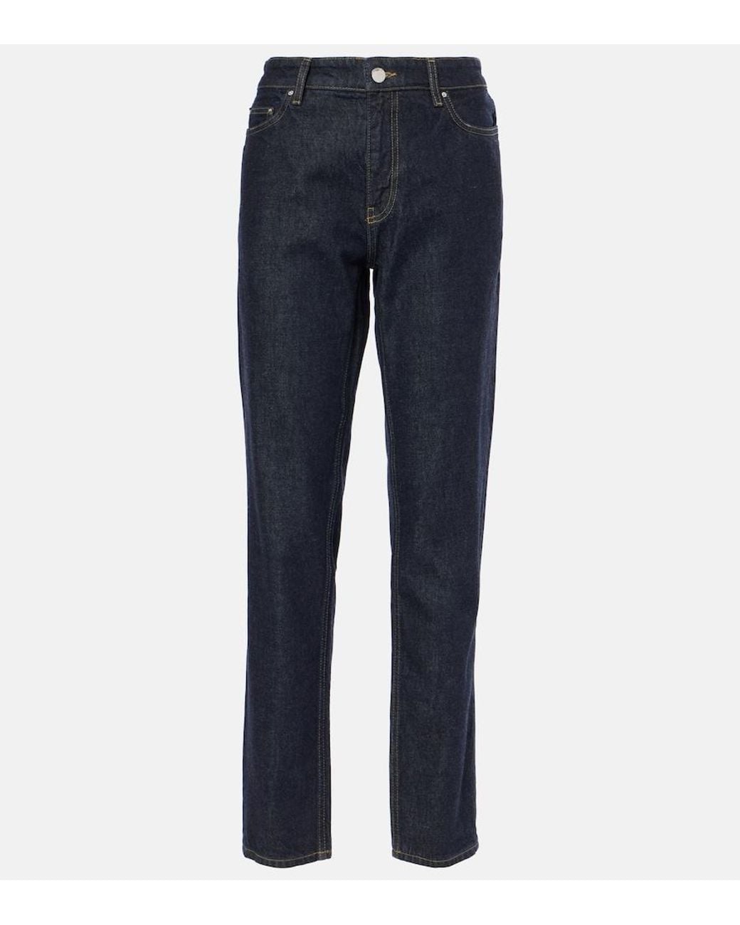 Totême Blue Low-Rise Straight Jeans