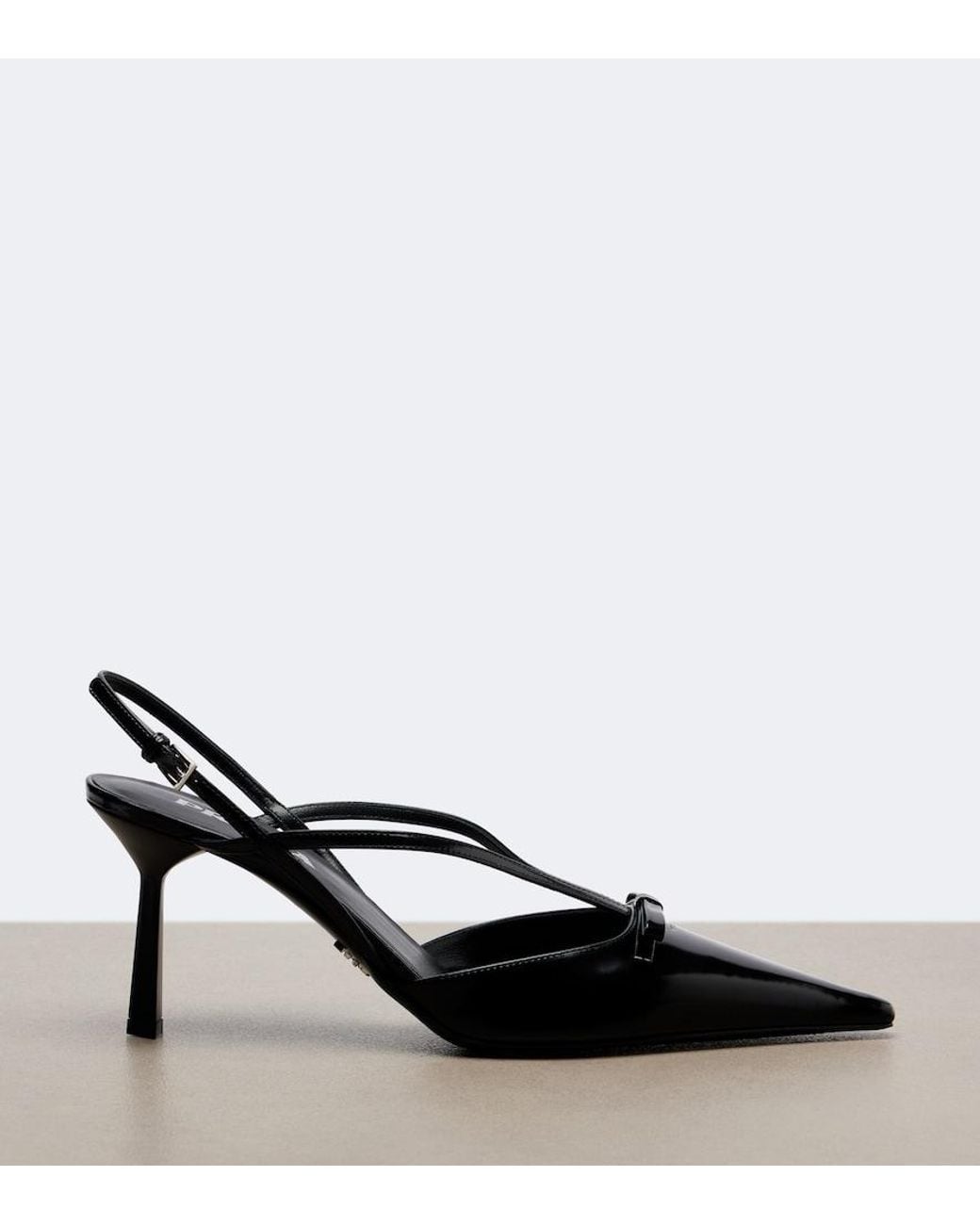 Prada Black Leather Slingback Pumps