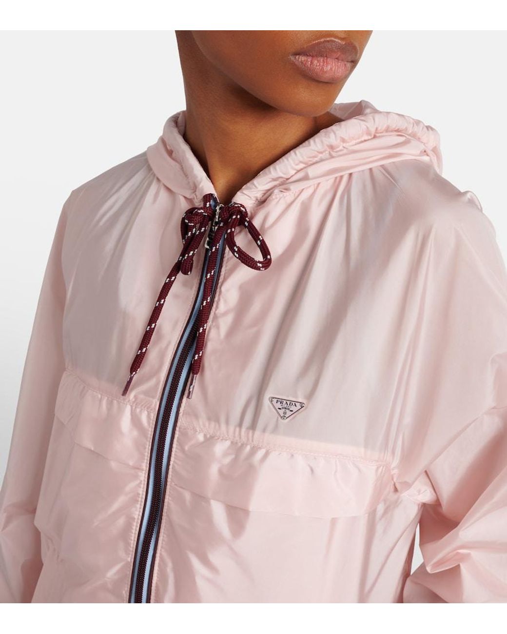 Prada Pink Re-Nylon Hooded Jacket