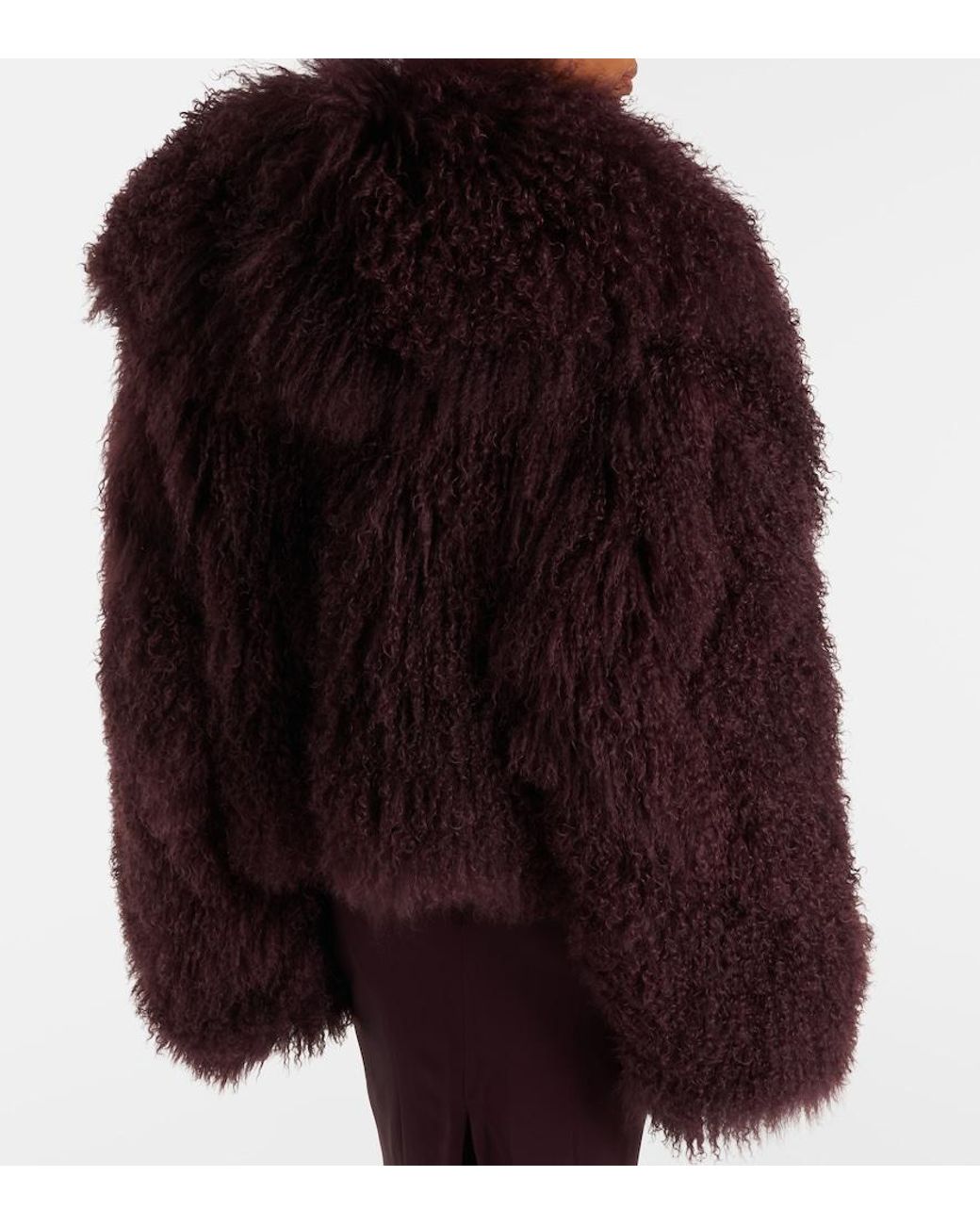 The Attico Purple Shearling Jacket