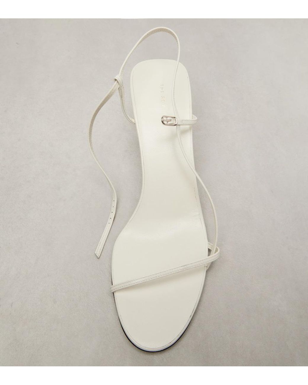The Row White Bare Leather Sandals