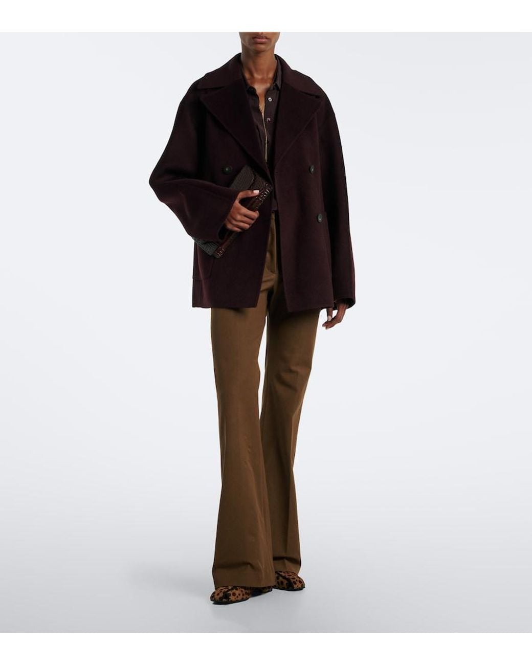 Joseph Brown Tafira Gabardine Flared Pants