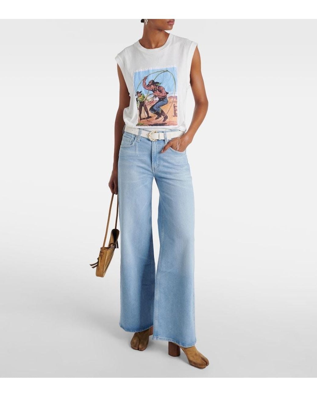 Citizens of Humanity Blue Loli Mid-Rise Wide-Leg Jeans