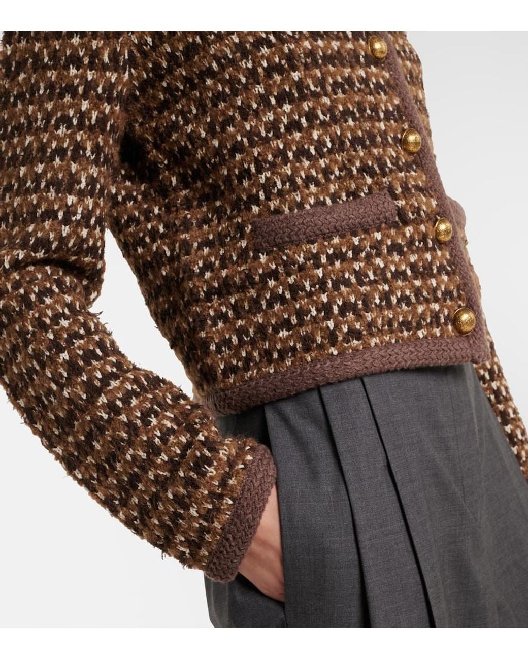 Altuzarra Brown Conroy Tweed Jacket