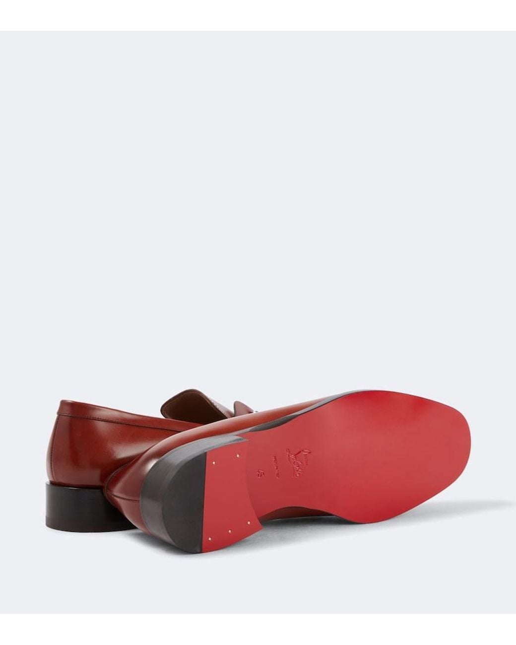 Christian Louboutin Red Chambeliss Leather Loafers for men