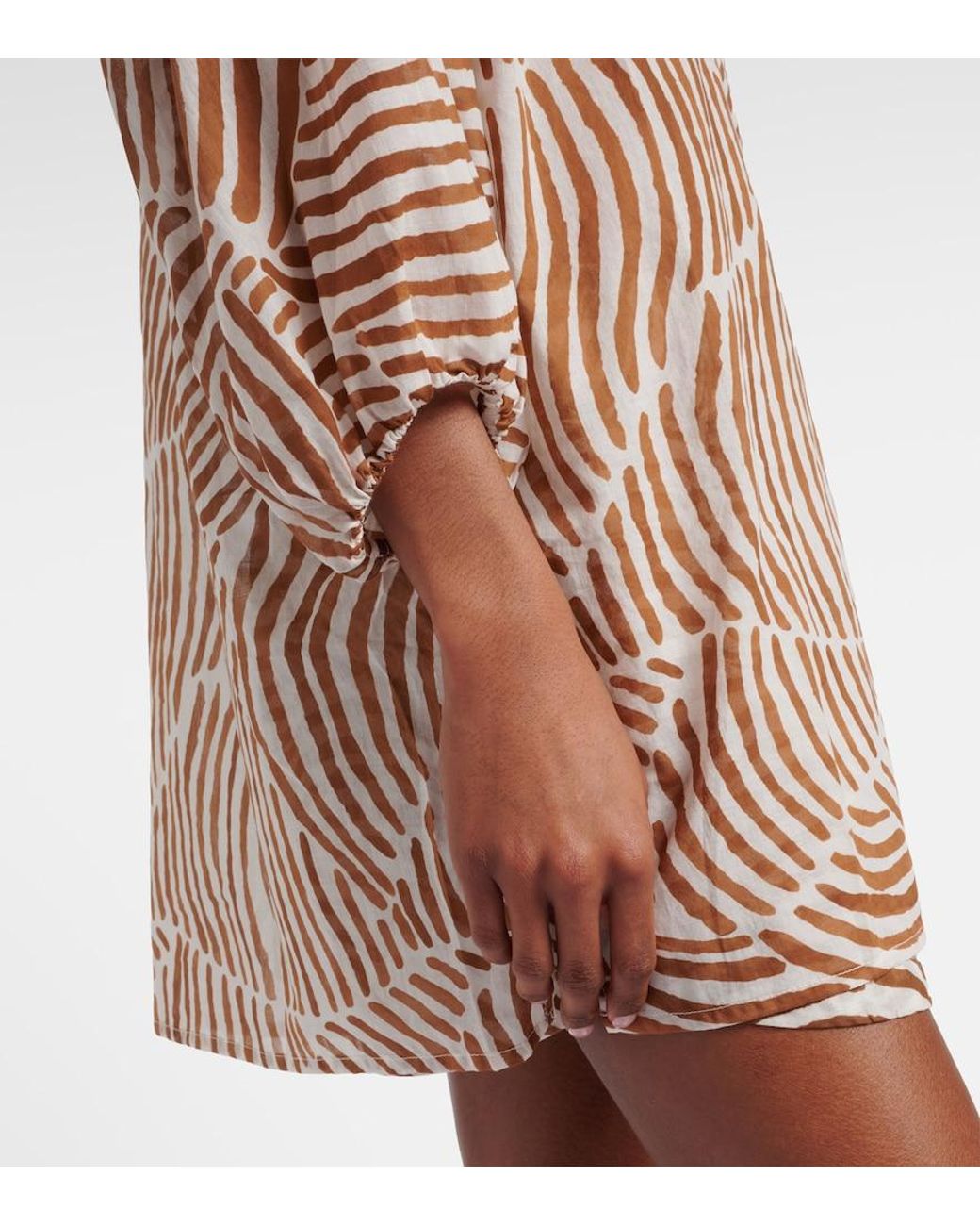 ViX Natural Moana Oversized Printed Cotton Shirt