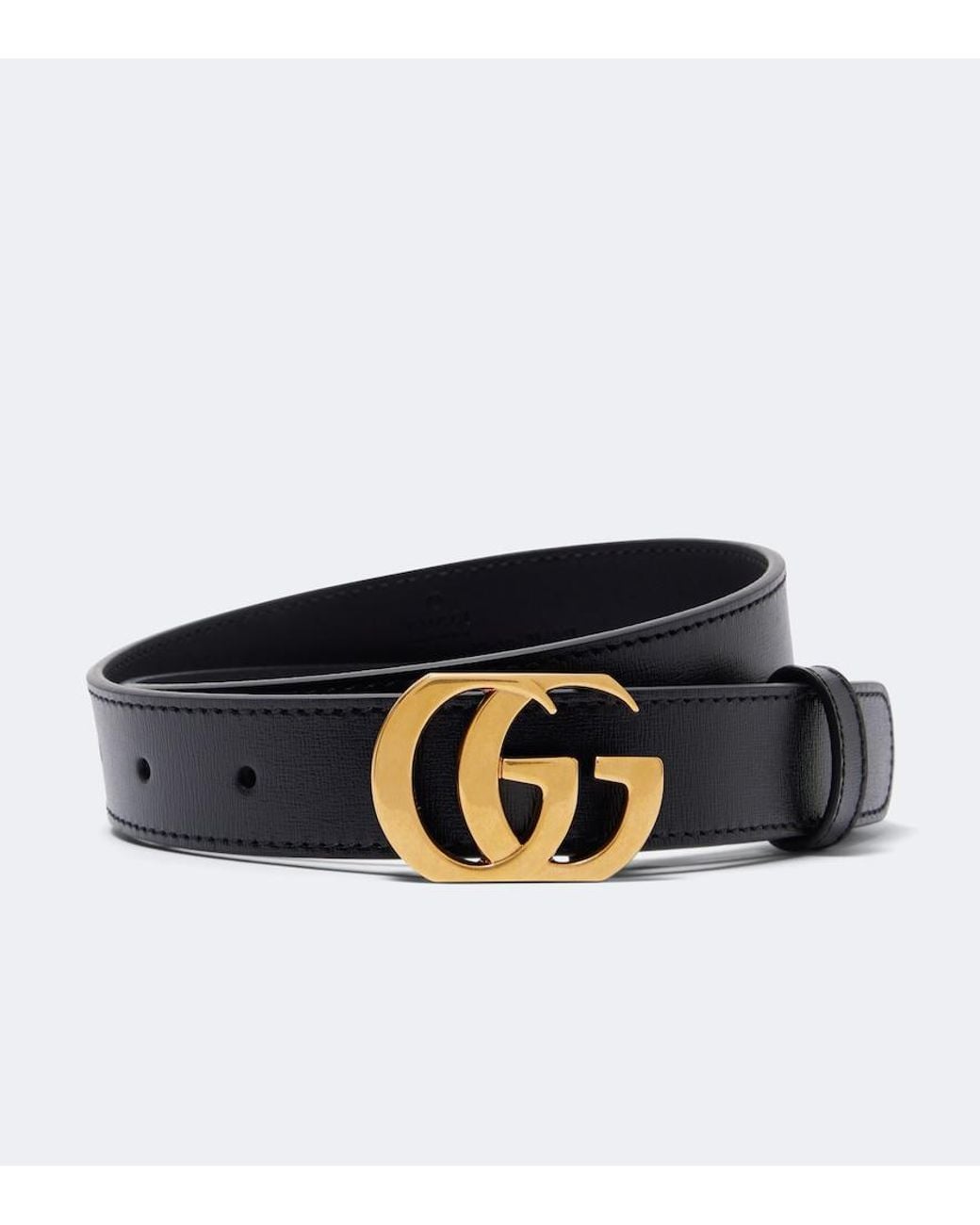 Gucci Blue Gg Marmont Leather Belt