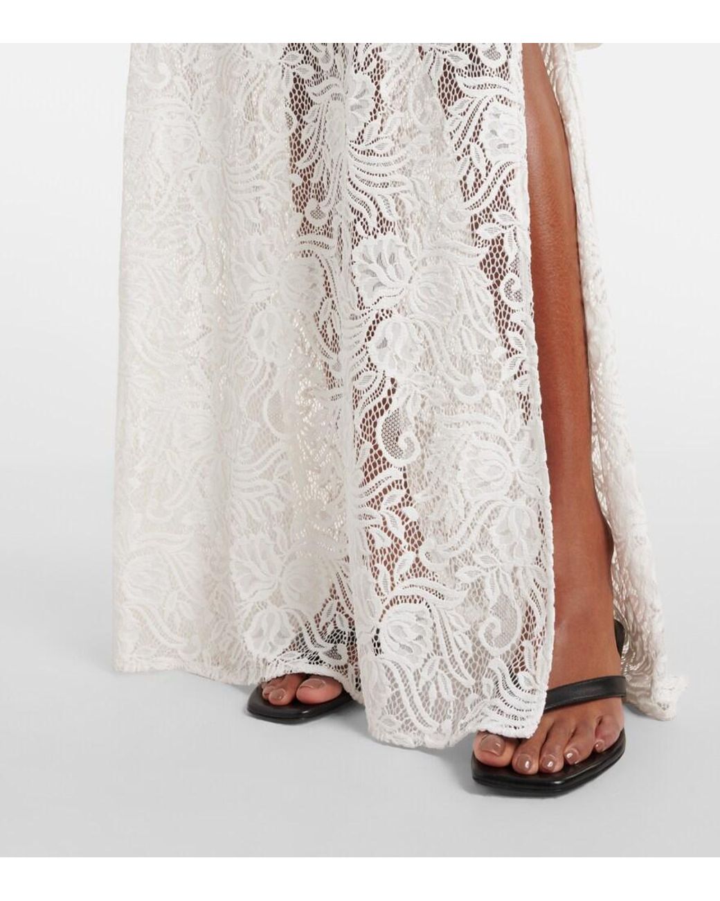 Alexandra Miro White Kara Lace Beach Dress