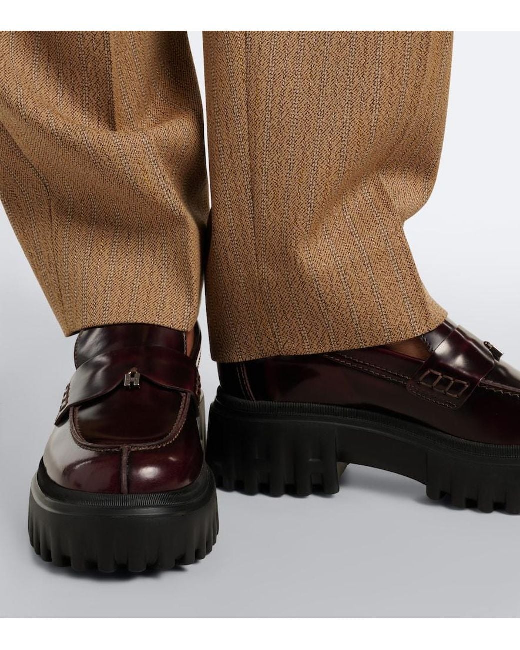 Hogan Black H700 Leather Loafers